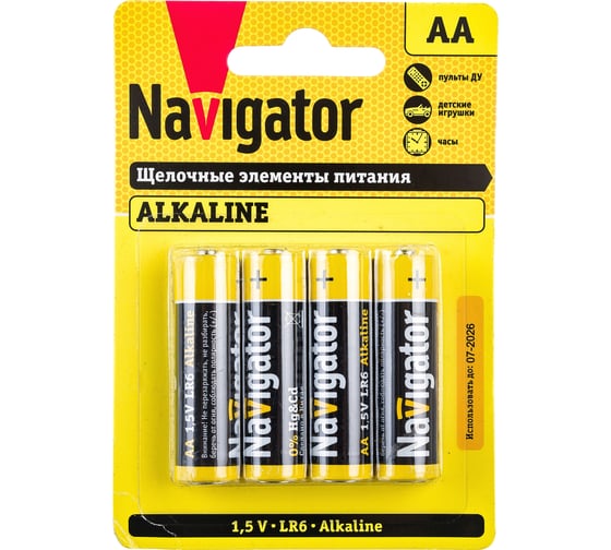 Изображение товара Элемент питания Navigator 61 463 NBT-NPE-LR6-BP4 61463