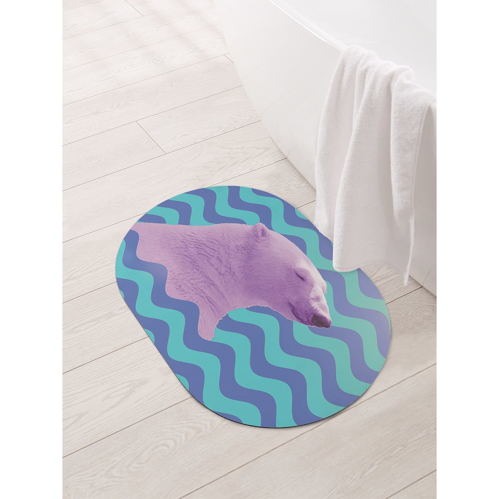 Изображение товара Коврик для ванной и туалета JOYARTY Довольный медведь 58x38 см