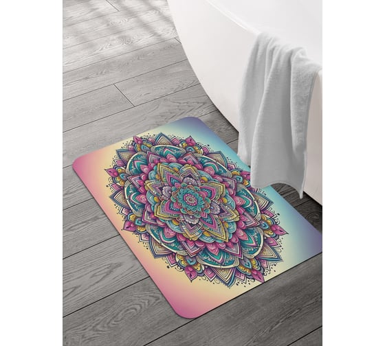 Изображение товара Коврик для ванной и туалета JOYARTY Мандала 58x38 см, sbmrec_sd3581_58x38