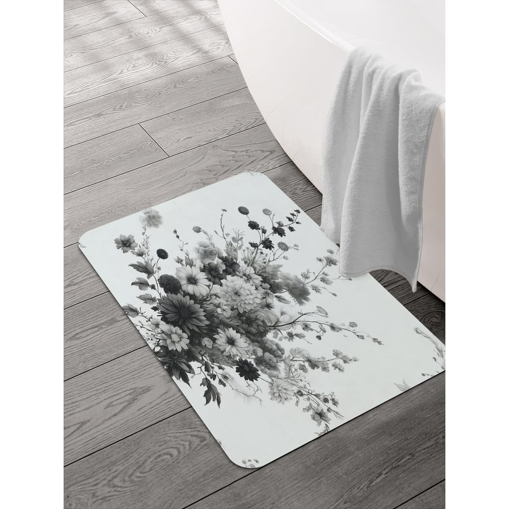Изображение товара Коврик для ванной и туалета JOYARTY Букет с поля 58x38 см противоскользящий