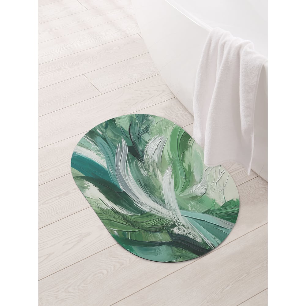 Изображение товара Коврик для ванной Современное творчество 58x38 см, противоскользящий акварельный дизайн