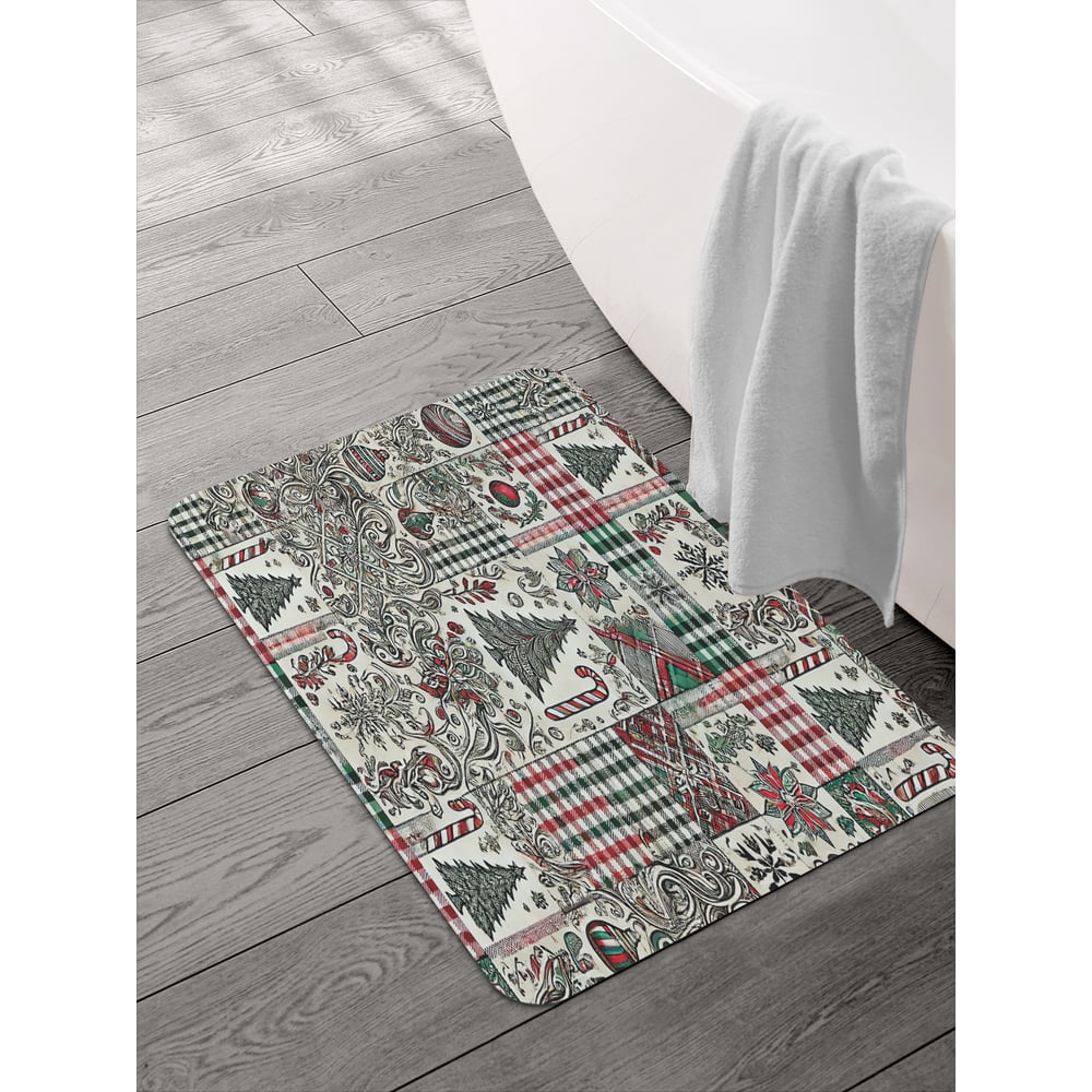 Изображение товара Коврик для ванной и туалета JOYARTY Елочная мозайка 58x38 см