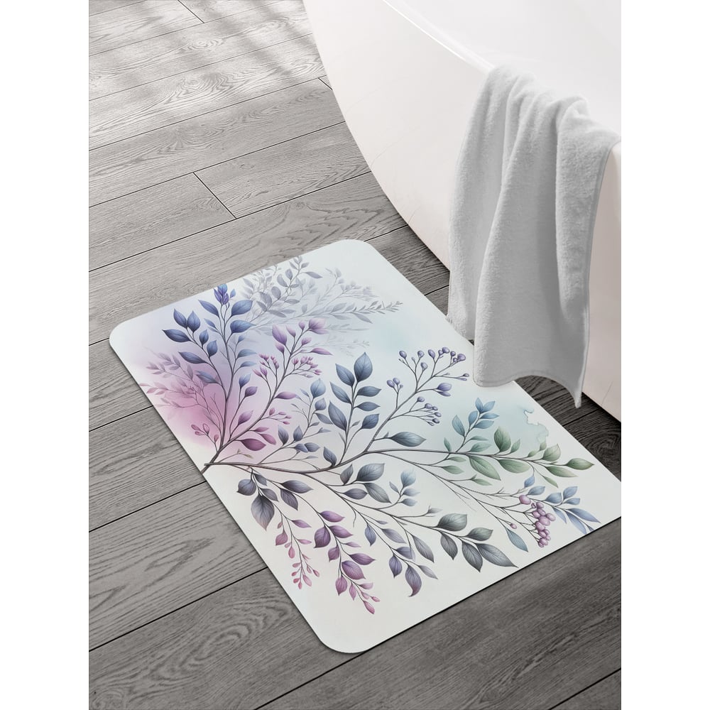 Изображение товара Коврик для ванной JOYARTY Веточка бутонов 58x38 см