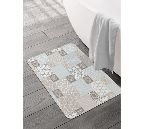 Изображение товара Коврик для ванной и туалета JOYARTY Орнамент из плитки 58x38 см sbmrec_15422_58x38