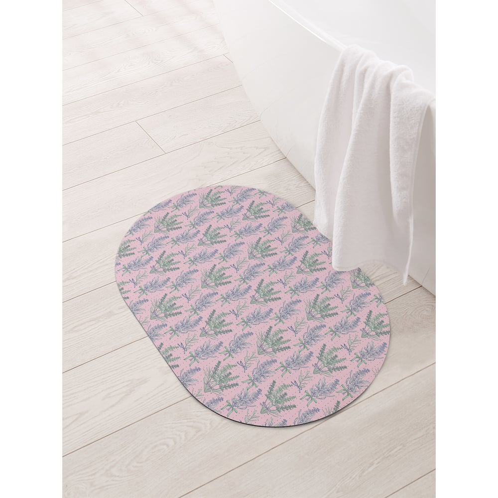 Изображение товара Коврик для ванной и туалета JOYARTY Лавандовый букет 58x38 см