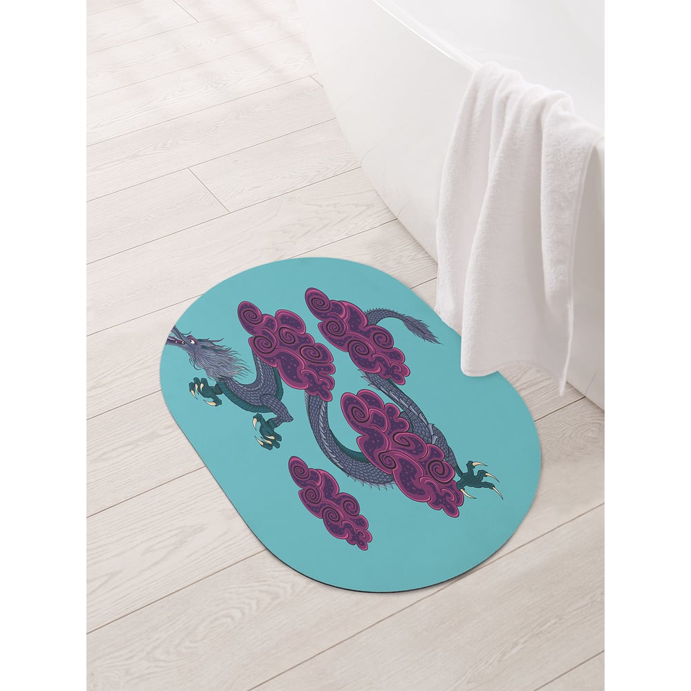 Изображение товара Коврик для ванной JOYARTY Дракон в облаке 58x38 см яркий и безопасный
