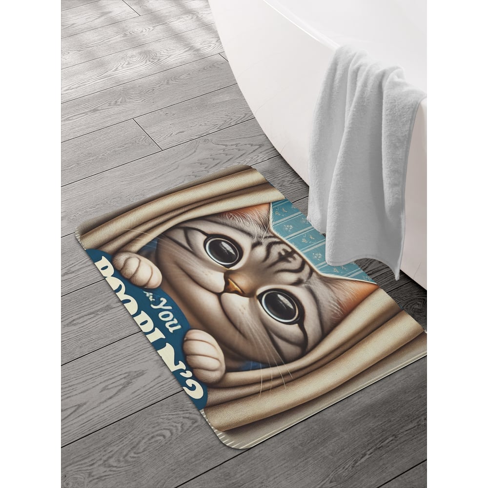 Изображение товара Коврик для ванной и туалета JOYARTY Большие глаза 58x38 см противоскользящий