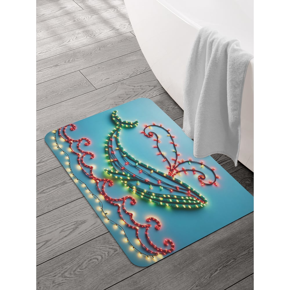 Изображение товара Коврик для ванной JOYARTY Кит в огоньках 58x38 см