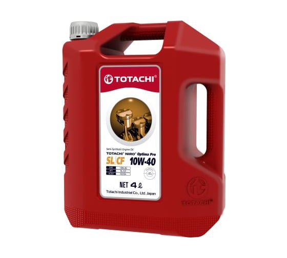 Изображение товара Моторное масло TOTACHI NIRO Optima PRO Semi-Synthetic 10W-40, SL/CF, 4 л 1C404