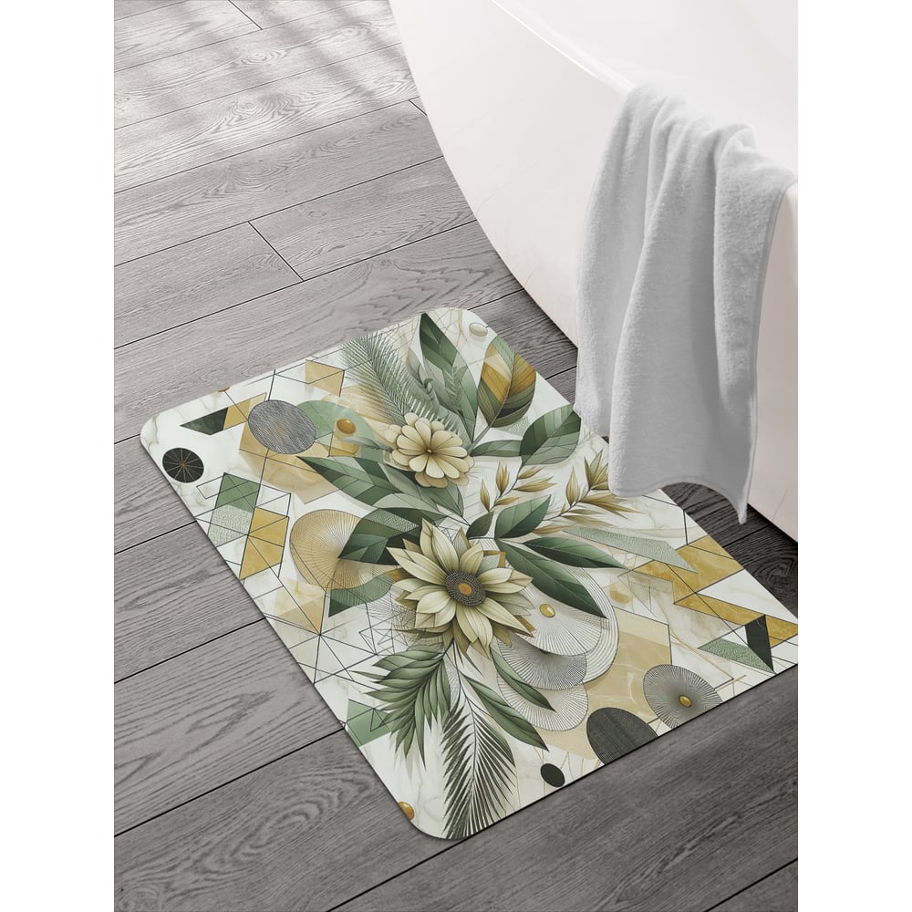 Изображение товара Коврик для ванной и туалета JOYARTY с геометрией 58x38 см