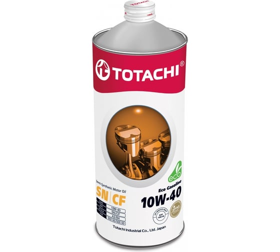 Изображение товара Моторное масло TOTACHI Eco Gasoline Semi-Synthetic SN/CF 10W-40 1л 10901