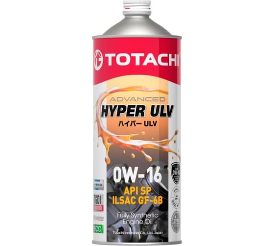 Изображение товара Моторное масло TOTACHI Hyper ULV Synthetic SP/GF-6B 0W-16 1л E0001