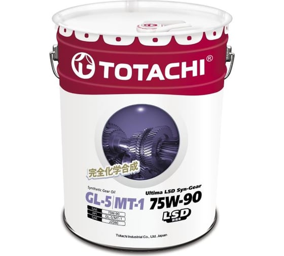 Изображение товара Трансмиссионное масло TOTACHI Ultima LSD Syn-Gear 75W-90, GL-5, 20 л G3320