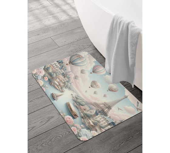 Изображение товара Коврик для ванной и туалета JOYARTY Нежный Париж 58x38 см, sbmrec_sd3554_58x38
