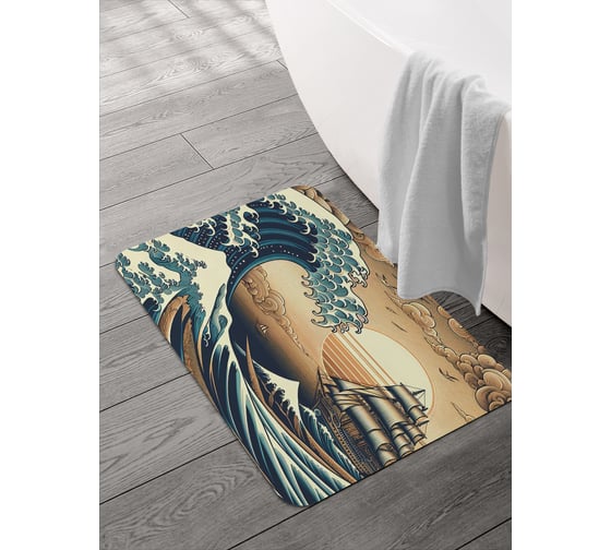 Изображение товара Коврик для ванной и туалета JOYARTY Корабль на закате 58x38 см, sbmrec_sd3587_58x38