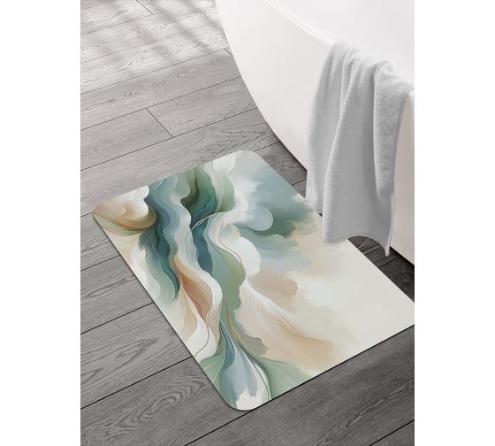Изображение товара Коврик для ванной и туалета JOYARTY Волна краской 58x38 см, sbmrec_sd3472_58x38