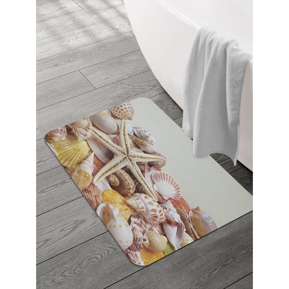 Изображение товара Коврик для ванной JOYARTY Морская коллекция 58x38 см противоскользящий