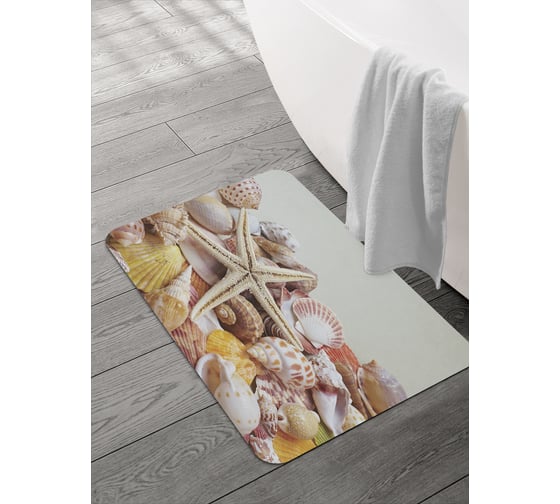 Изображение товара Коврик для ванной и туалета JOYARTY Морская коллекция 58x38 см sbmrec_11820_58x38