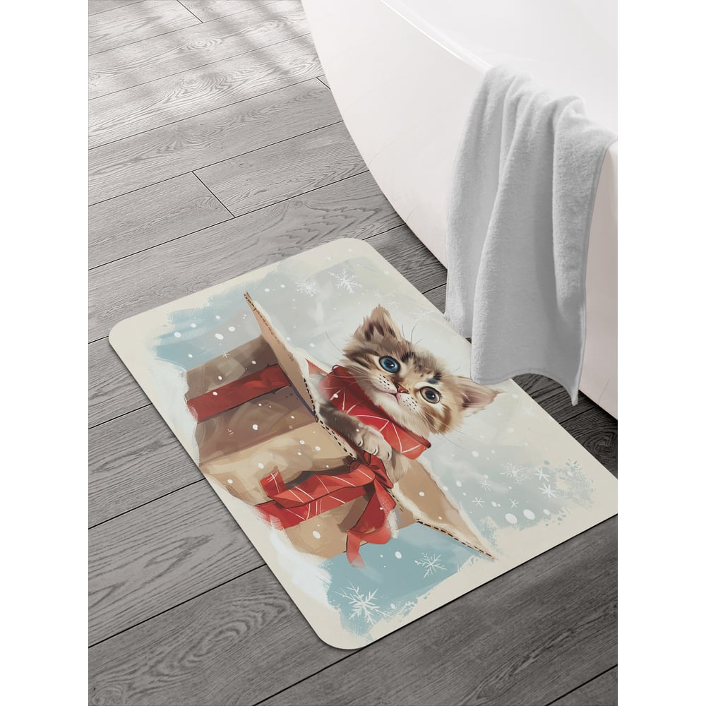 Изображение товара Коврик для ванной и туалета JOYARTY 58x38 см с противоскользящим покрытием