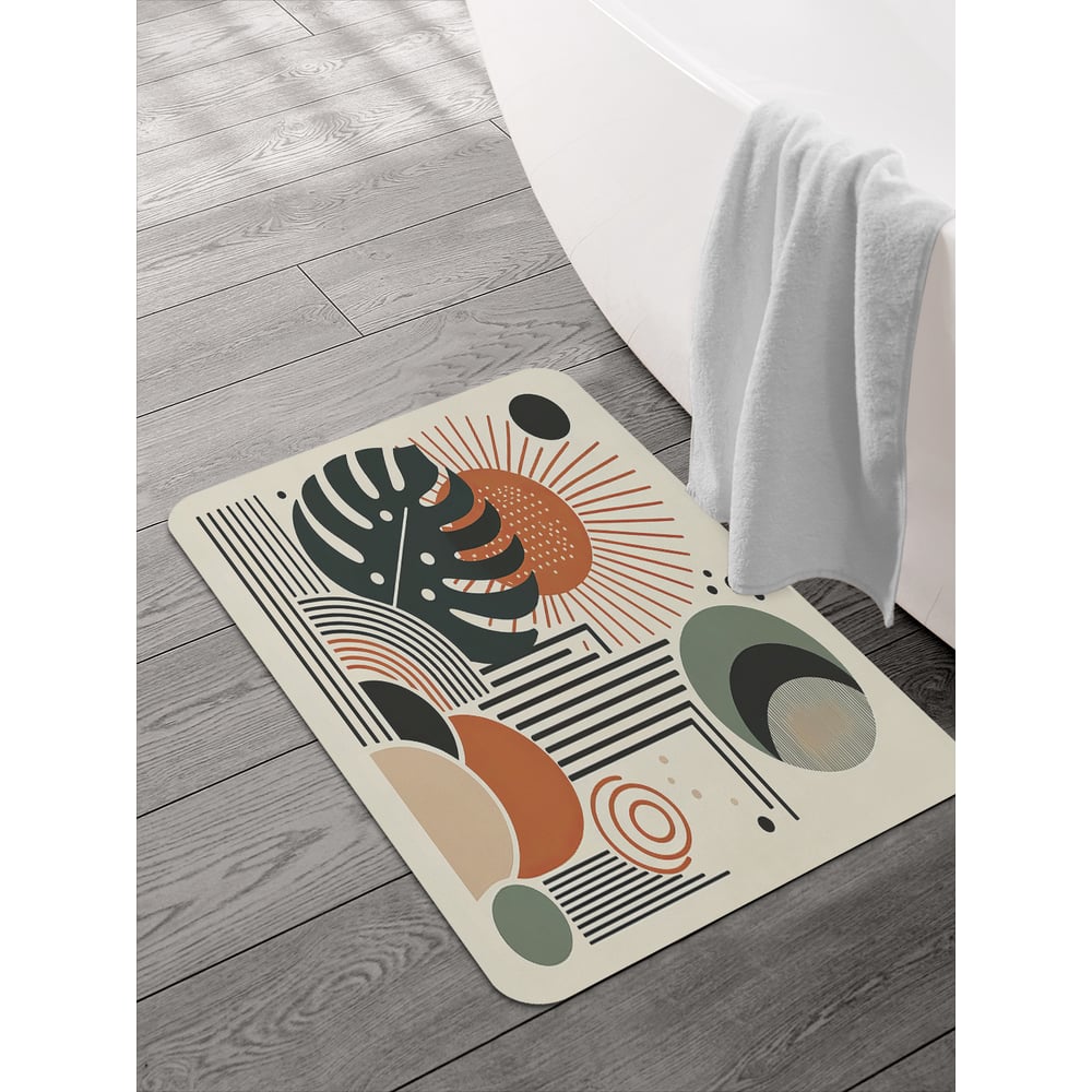 Изображение товара Коврик для ванной и туалета JOYARTY Абстракция форм 58x38 см