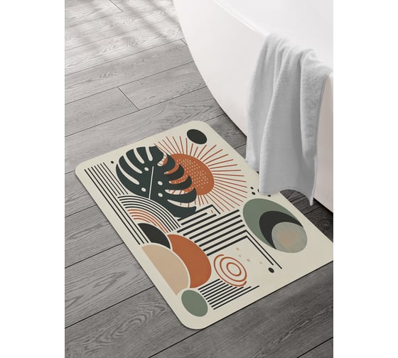 Изображение товара Коврик для ванной и туалета JOYARTY Абстракция форм 58x38 см, sbmrec_sd3547_58x38