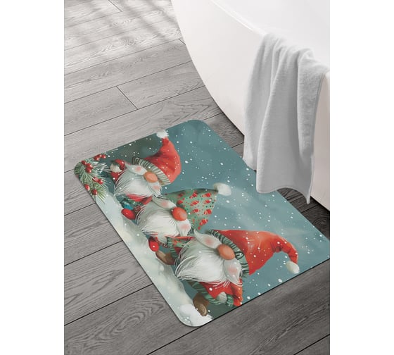 Изображение товара Коврик для ванной и туалета JOYARTY В канун праздника 58x38 см, sbmrec_sd3991_58x38