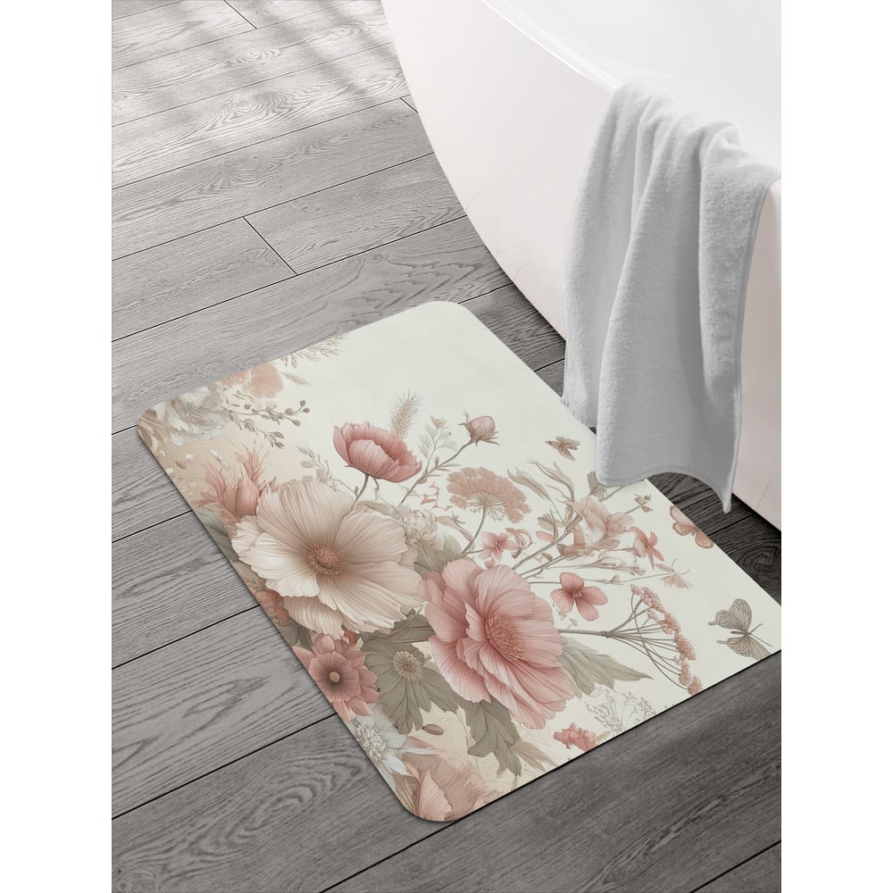 Изображение товара Коврик для ванной и туалета JOYARTY Ботаника 58x38 см, sbmrec_sd3502_58x38