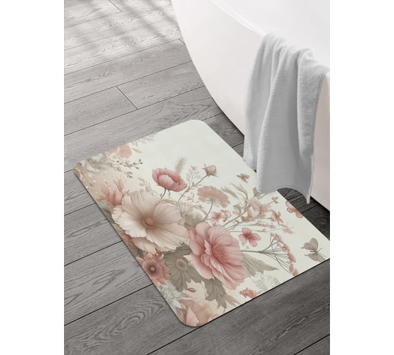 Изображение товара Коврик для ванной и туалета JOYARTY Ботаника 58x38 см, sbmrec_sd3502_58x38