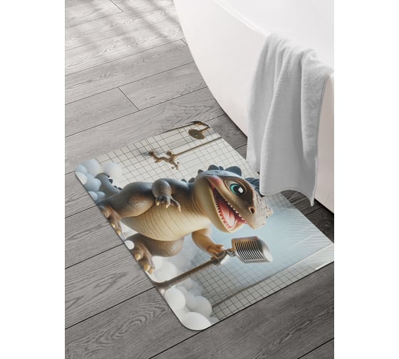 Изображение товара Коврик для ванной и туалета JOYARTY Динозавр поет 58x38 см, sbmrec_sd3459_58x38