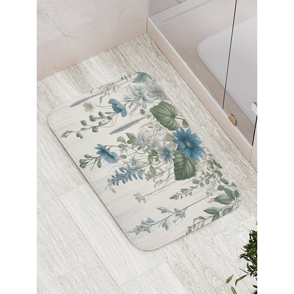 Изображение товара Коврик для ванной JoyArty Цветы в воздухе 52x77 см противоскользящий