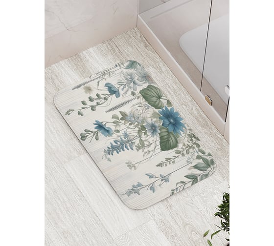 Изображение товара Коврик для ванной комнаты и туалета противоскользящий JoyArty "Цветы в воздухе" 52x77 см bath_sd3503