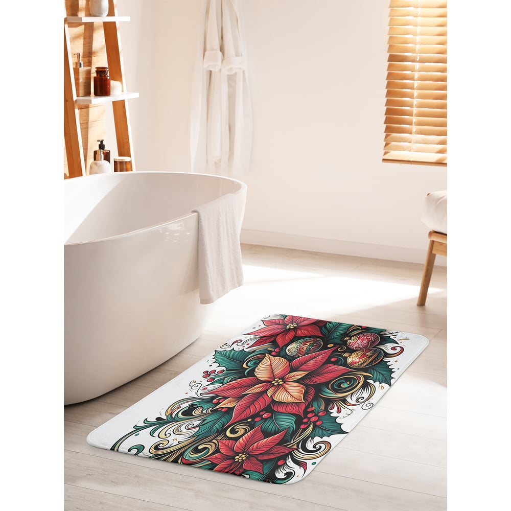 Изображение товара Коврик для ванной комнаты и туалета противоскользящий JoyArty Шары в цветах 60x100 см