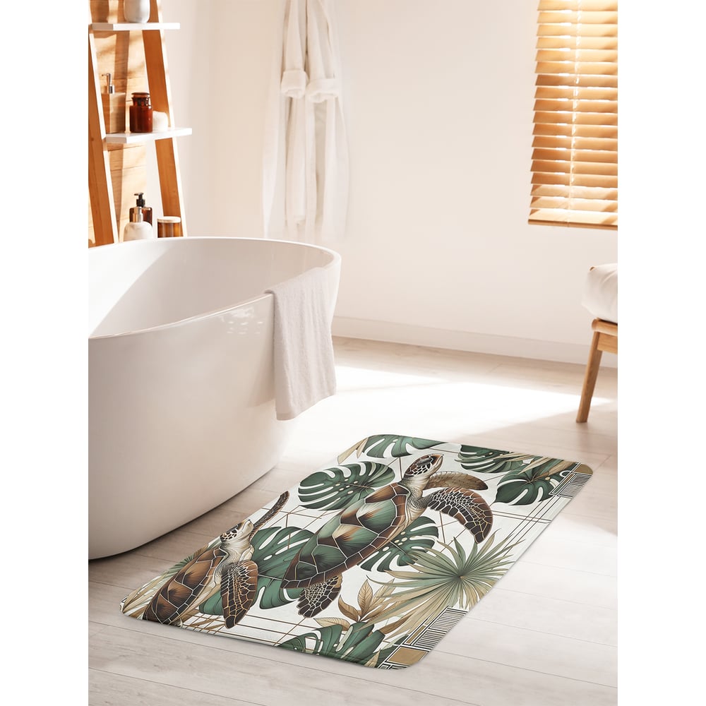Изображение товара Коврик для ванной комнаты противоскользящий JoyArty Черепаха летает 60x100 см