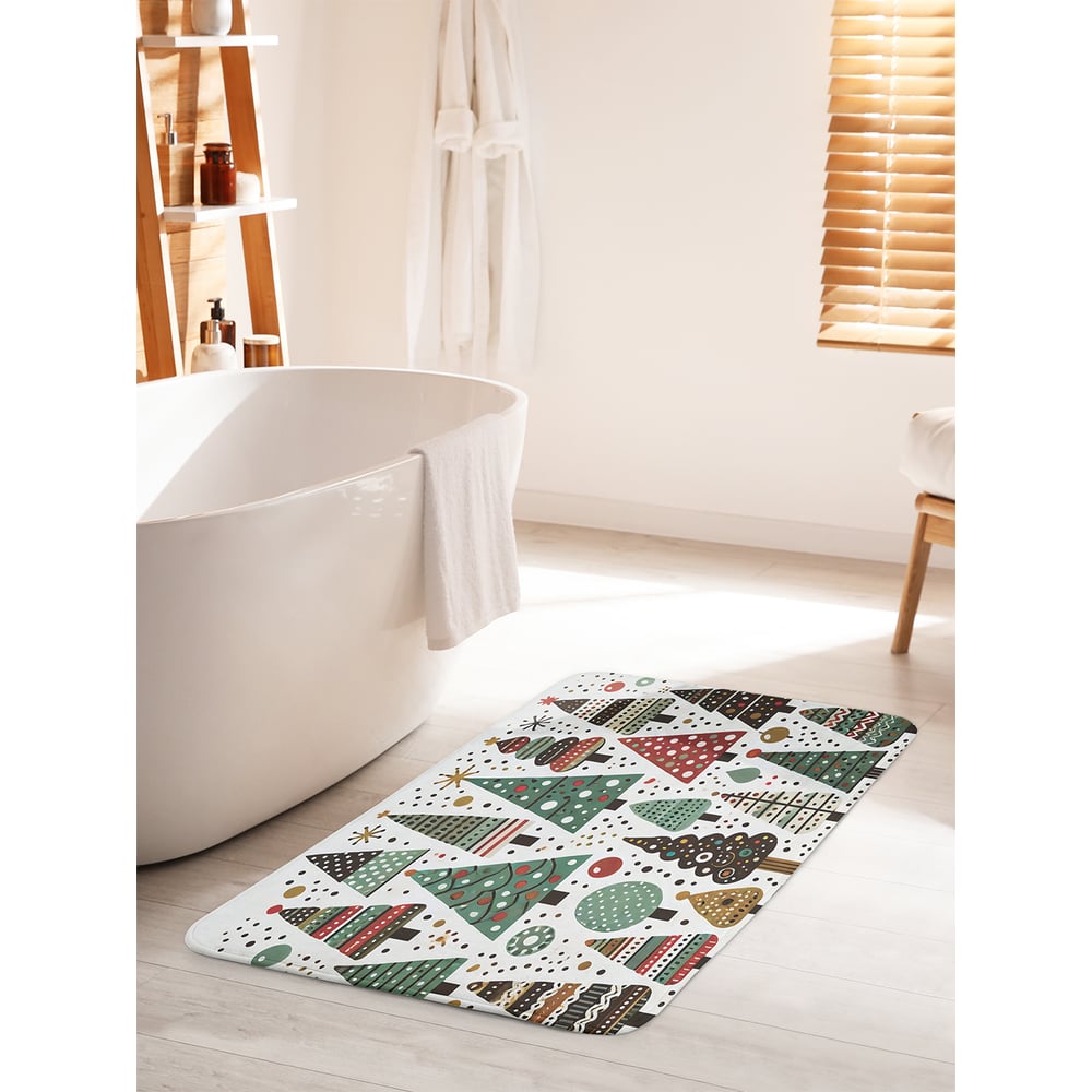 Изображение товара Коврик для ванной комнаты JoyArty Ярмарка елок 60x100 см противоскользящий