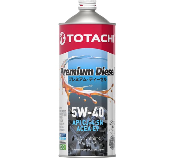 Изображение товара Моторное масло TOTACHI Premium Diesel Fully Synthetic CJ-4/SN 5W-40 1л 11701