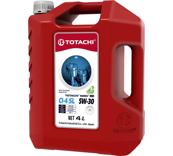 Изображение товара Моторное масло TOTACHI NIRO MD Semi-Synthetic CI-4/SL 5W-30 пласт. 4л 4589904927331