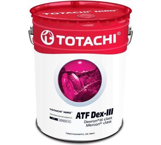 Изображение товара Трансмиссионное масло TOTACHI NIRO ATF DEX III, гидрокрекинг, 19 л 4562374697966