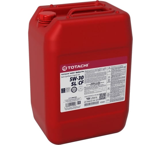 Изображение товара Моторное масло TOTACHI NIRO Optima PRO Semi-Synthetic 5w-30, SL/CF, 19 л 1C520