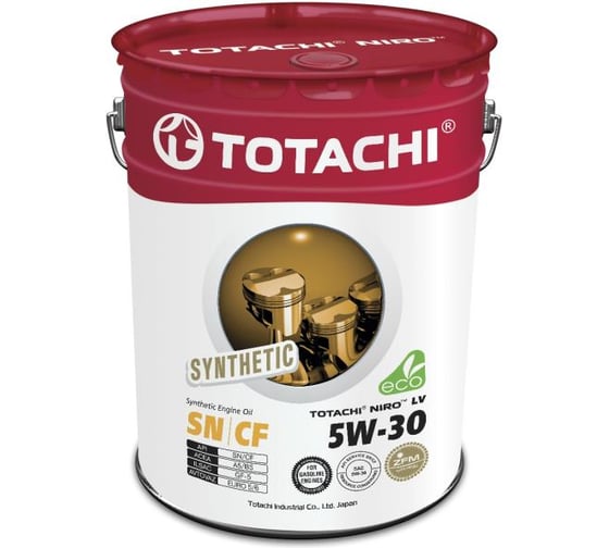 Изображение товара Моторное масло TOTACHI NIRO LV Synthetic SN, 5W-30, 19 л 4589904524035