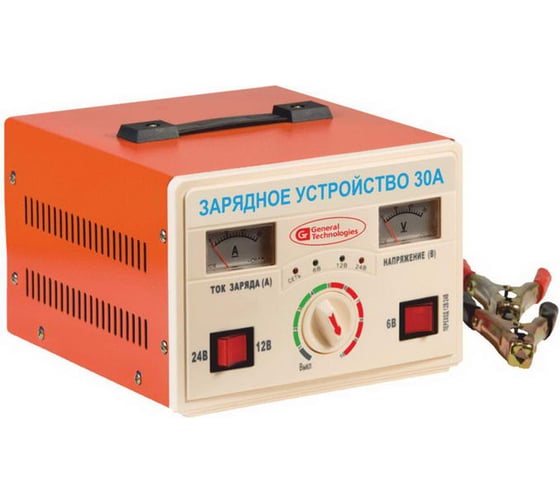 Изображение товара Зарядное трансформаторное устройство General Technologies, 6В/12В/ 24В, 0,5А-15А, для АКБ GT-BC008