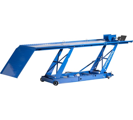 Изображение товара Подъемник для мотоциклов NORDBERG 450 кг, с ножным и пневмоприводом N4M1