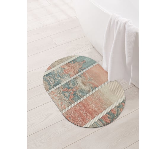 Изображение товара Коврик овальный для ванной и туалета JoyArty "Винтажный узор" 58x38 см, sbm_sd3411_58x38