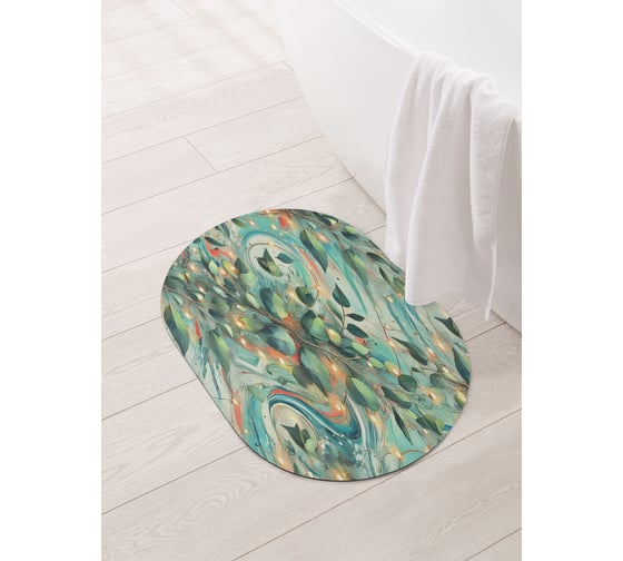 Изображение товара Коврик овальный для ванной и туалета JoyArty "Красочные огни" 58x38 см, sbm_sd3947_58x38