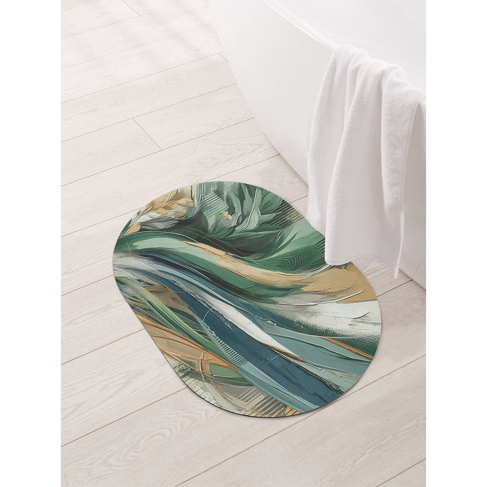 Изображение товара Коврик овальный для ванной и туалета JoyArty Красочные мотивы 58x38 см