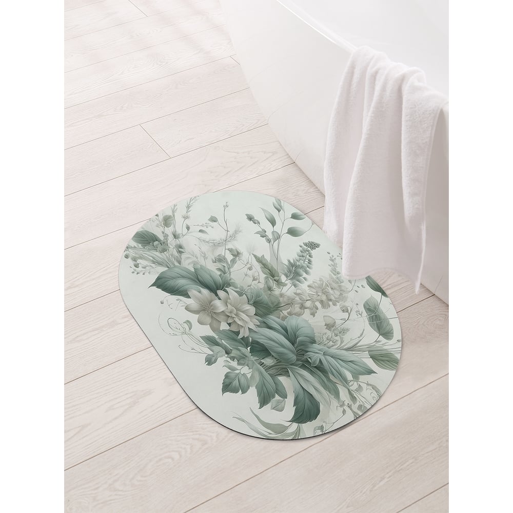 Изображение товара Коврик овальный для ванной и туалета JoyArty Полевой шедевр 58x38 см