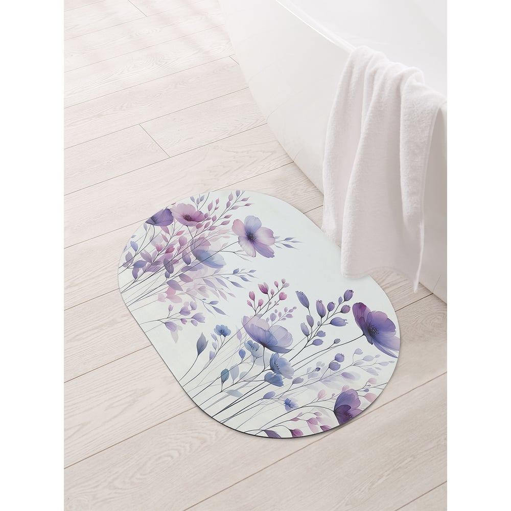 Изображение товара Коврик овальный для ванной JoyArty Полевой мак 58x38 см