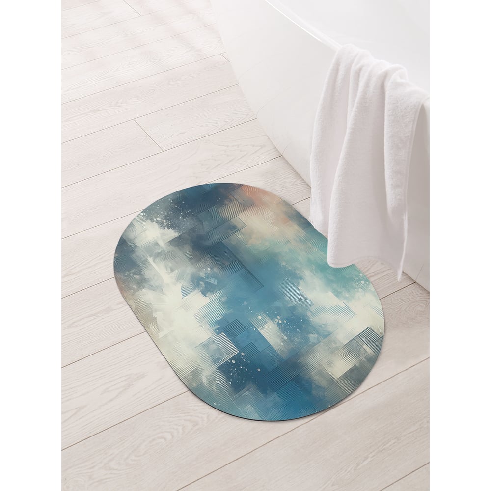 Изображение товара Овальный коврик для ванной JoyArty 58x38 см с акварельным рисунком