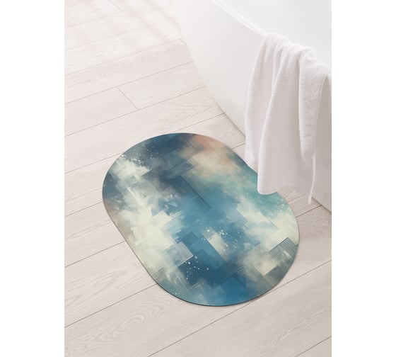 Изображение товара Коврик овальный для ванной и туалета JoyArty "Размытая краска" 58x38 см, sbm_sd3569_58x38