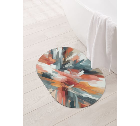 Изображение товара Коврик овальный для ванной и туалета JoyArty "Современное искусство" 58x38 см, sbm_sd3513_58x38