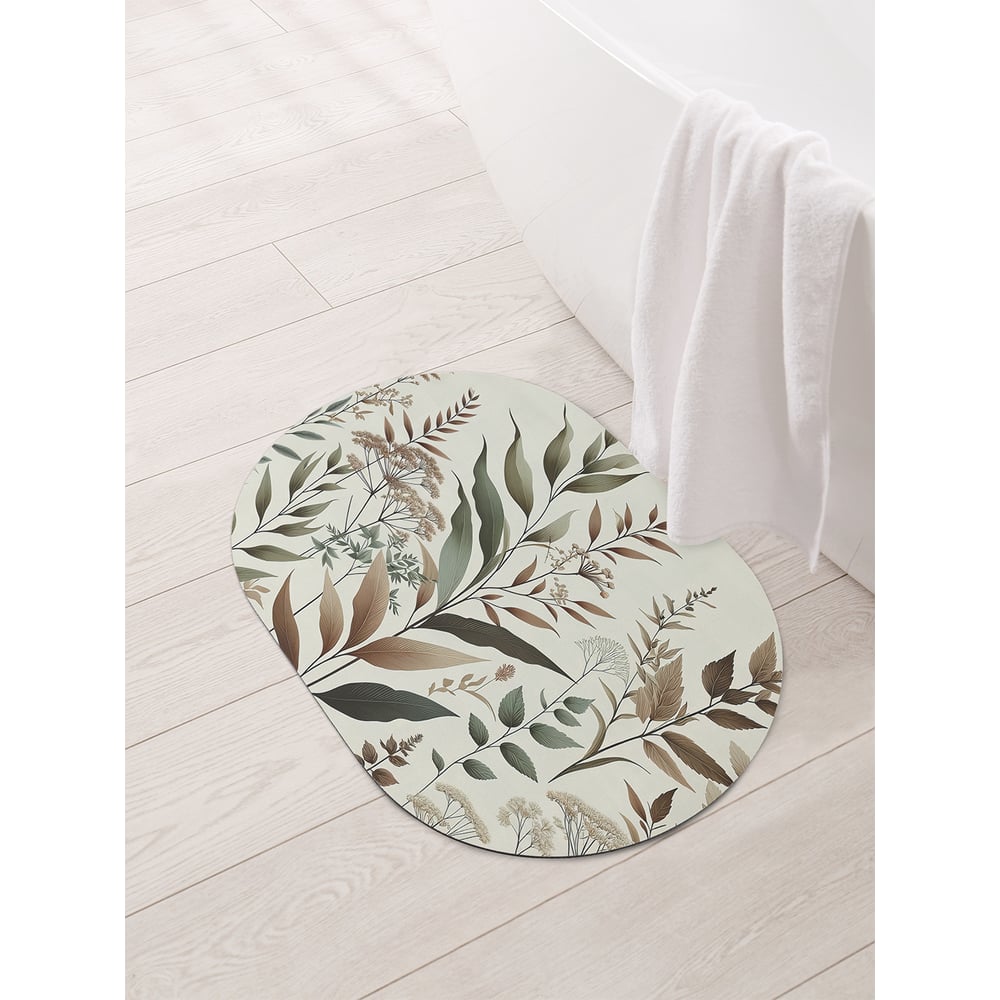 Изображение товара Коврик овальный для ванной и туалета JoyArty Трава луговая 58x38 см